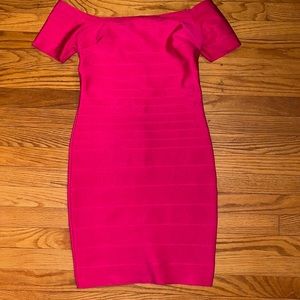 Hot pink bandage dress